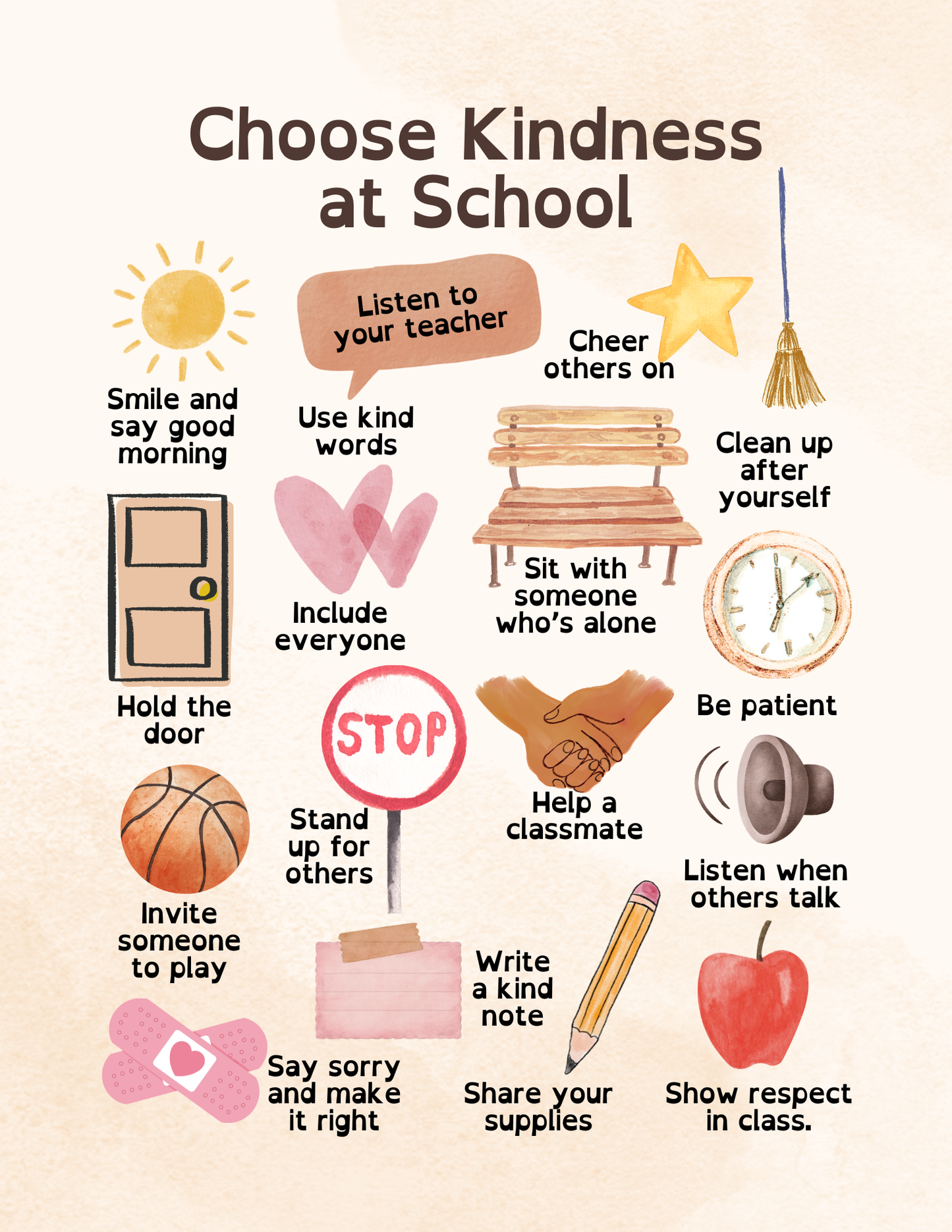 Choose Kindness at School | Printable
