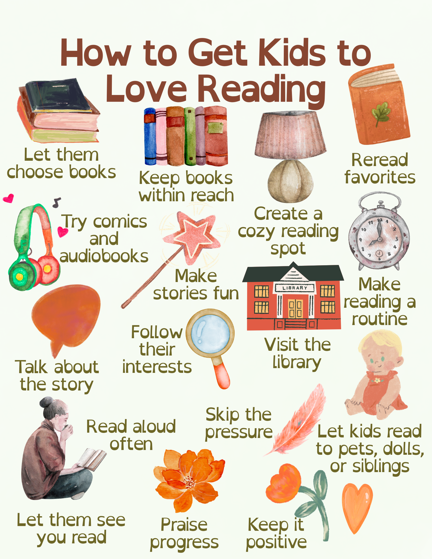 How to Get Kids to Love Reading | Printable