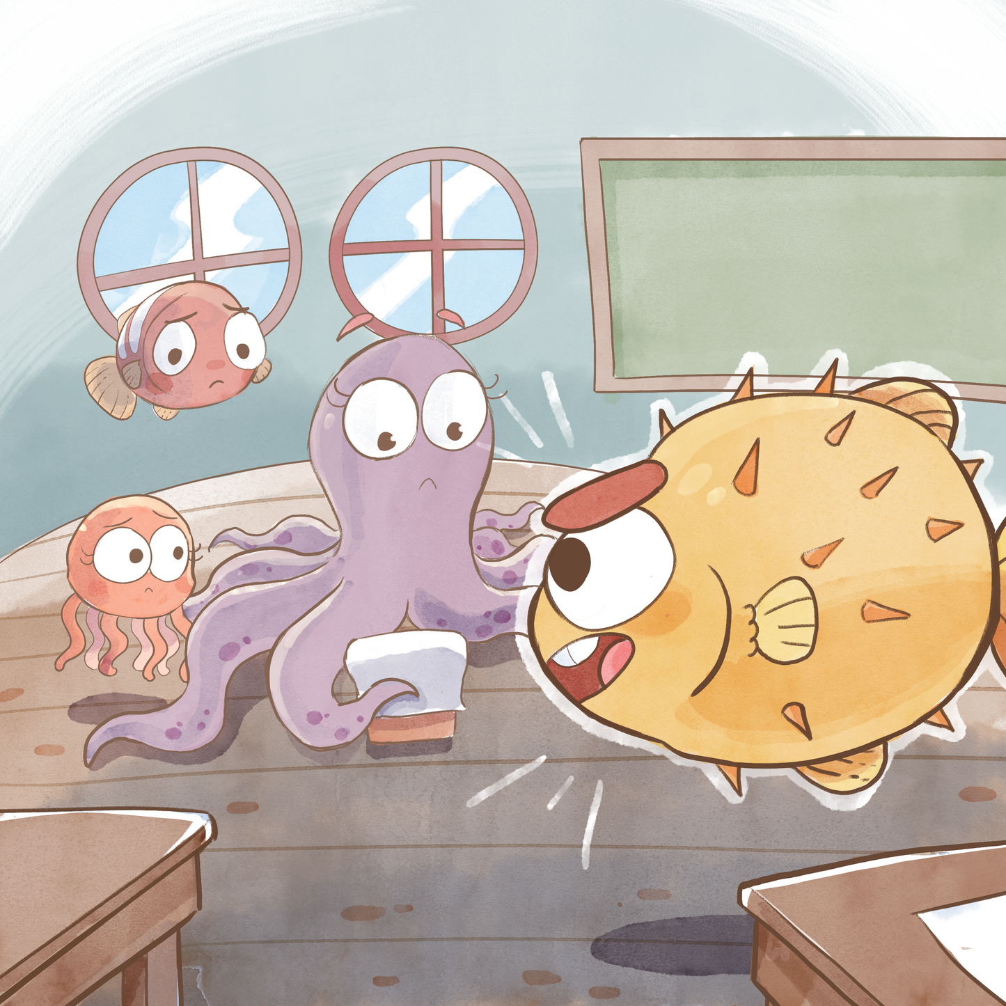 fish book for kids, anger management
